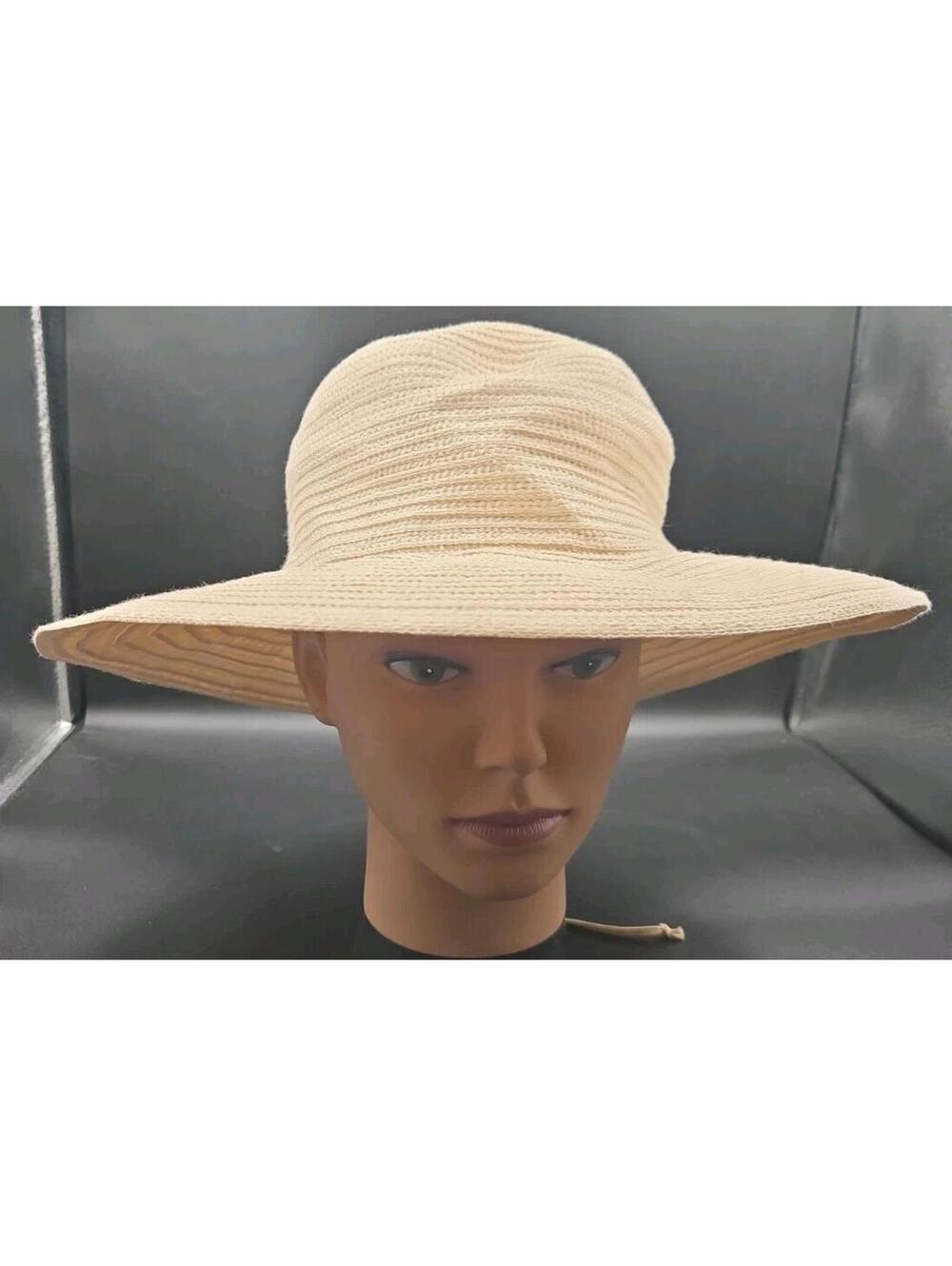 Wallaroo Sydney Diva Ivory White Brim Hat Travel Packable Women's Sun Hat 14"